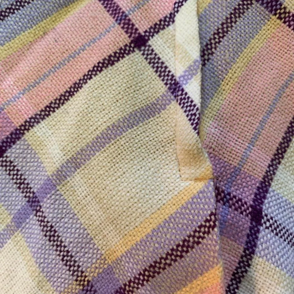 Vintage 1960s Garland label pink & plaid mini pleated skirt‎ XS